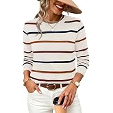 WIHOLL Fall Outfits for Women 2026 Hollow Out Knit Sweater Fashion Clothing | Fall Tops for Women,Trendy,Long Sleeve Shirts,Business Casual Outfits,Work,Lightweight Sweaters