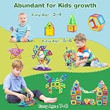 COOLJOY Magnetic Building Blocks 117 PCS Ferris Wheel Letters Numbers Kit view 3