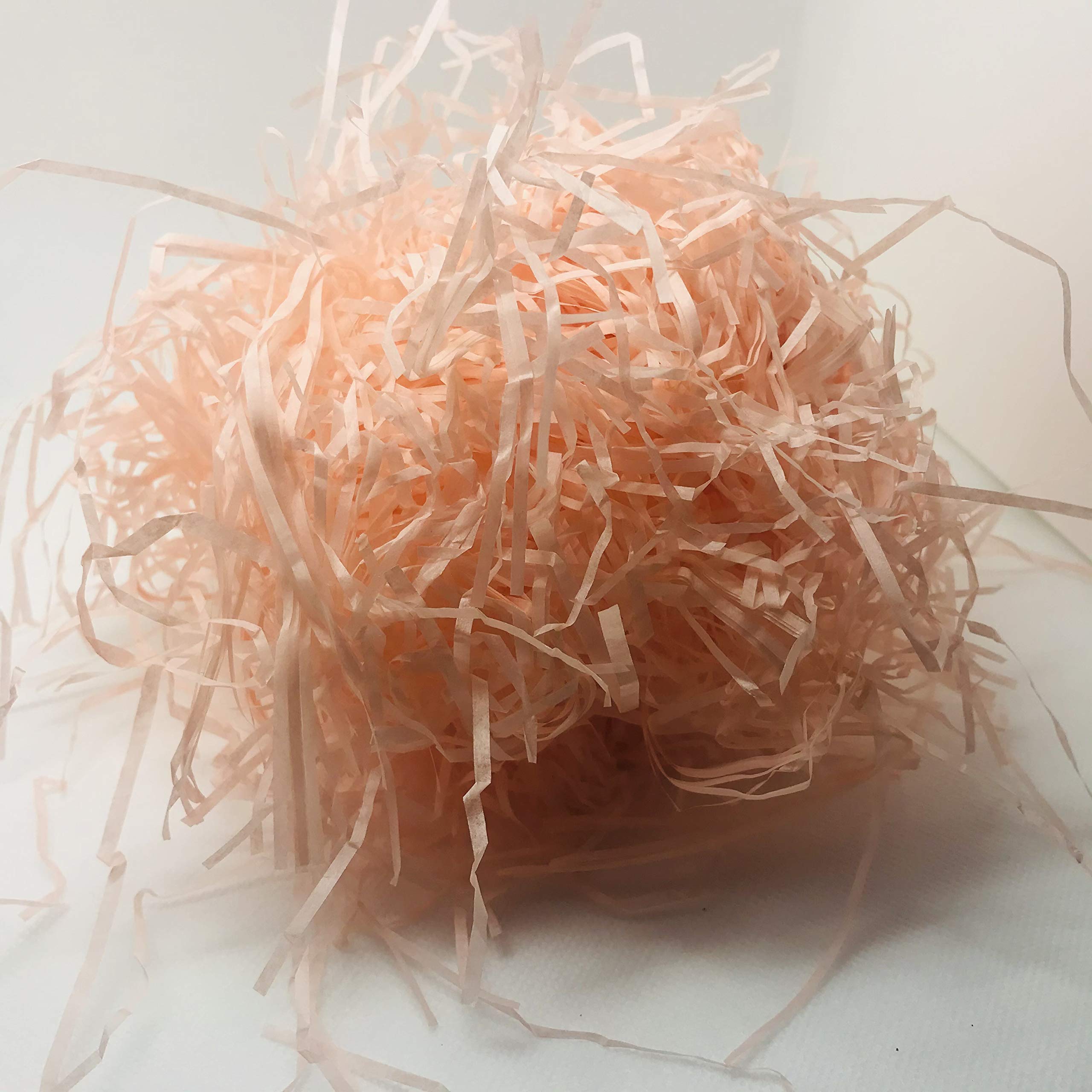 InsideMyNest Coloured Shredded Tissue Paper Shred Gift Box Basket Hamper (100g) (Peach Coral)