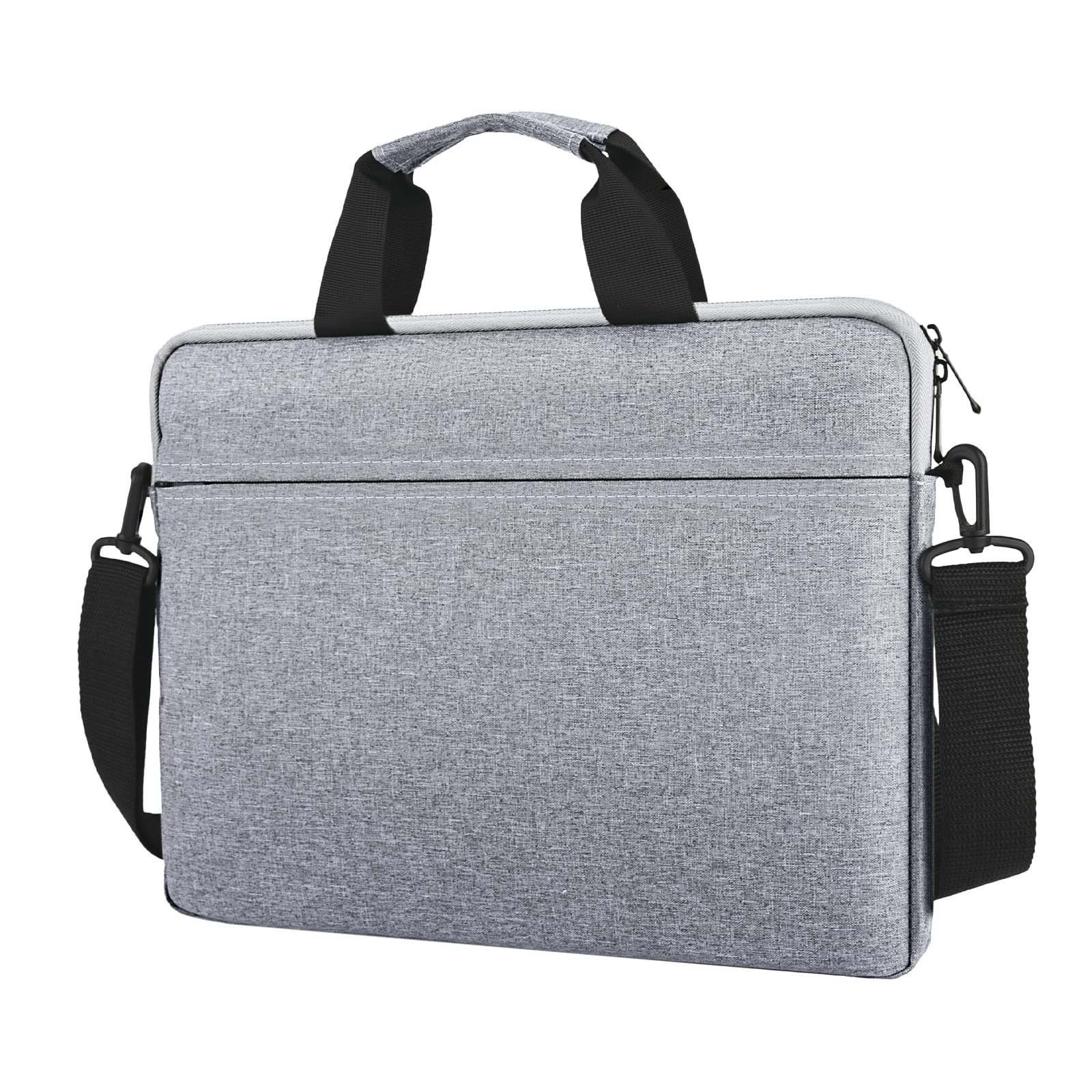 jooeer Laptop Sleeve Case 13 14 15 Inch for 13-14" Chromebook Notebook 15" MacBook Air Pro M2 M1 Surface Laptop 3/4/5, Protective Waterproof Padded Shoulder Bag with Strap Handle, Grey