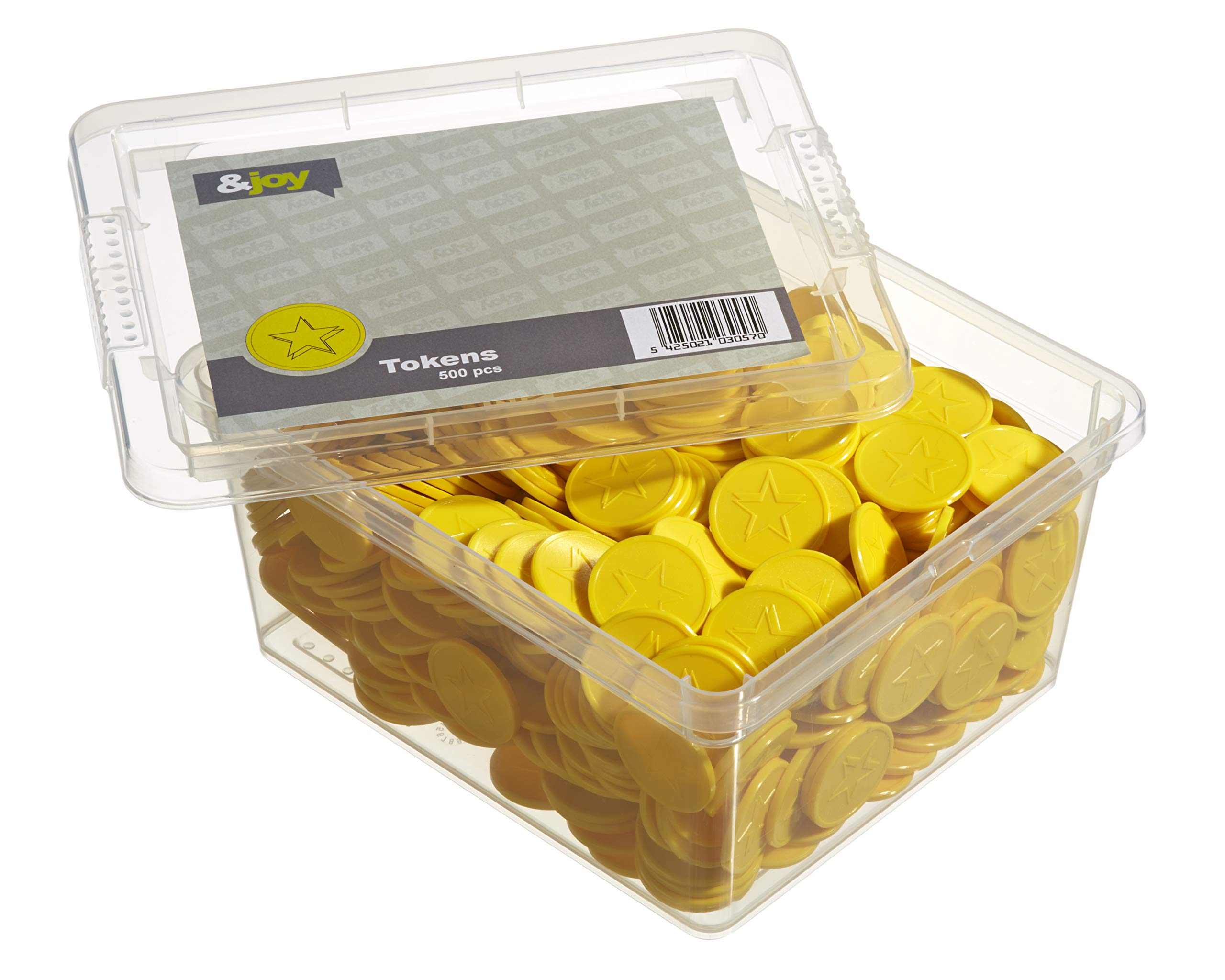 En-Joy embossed plastic tokens - 500 coins - 29 mm - Yellow Star
