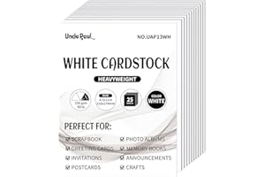 8.5'' x 11'' White Cardstock - 92lb Double-sided Cover Card Stock Heavyweight Paper Perfect for Scrapbooking, Crafts, Busines
