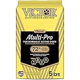 VICTOR Super Premium Dog Food – Multi-Pro Dry Canine Food – Gluten Free Dog Kibble with Beef, Chicken and Pork Protein for Normally Active Dogs – All Breeds and All Life Stages, 5 lb