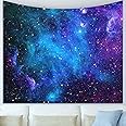 Apdidl Galaxy Tapestry for Bedroom Aesthetic Space Blue Night Starry Sky Stars Universe Tapestry Mysterious Nebula Wall Hanging Backdrop Room Decor for Bedroom Living Room (51'' x 60'')