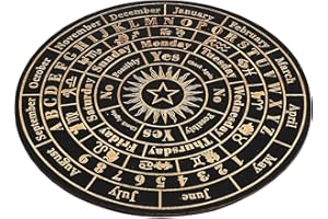 HANABASS Large Wooden Tarot Pendulum Board for Divination and Witchcraft Supplies, Crystal Decor for Home
