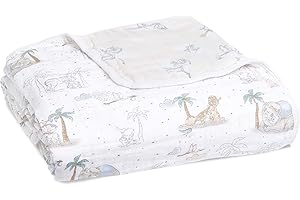 aden + anais 100% Cotton Muslin Baby Blanket Crib Bedding for Newborn Baby and Toddler, Nursery Blanket for Boys and Girls, B