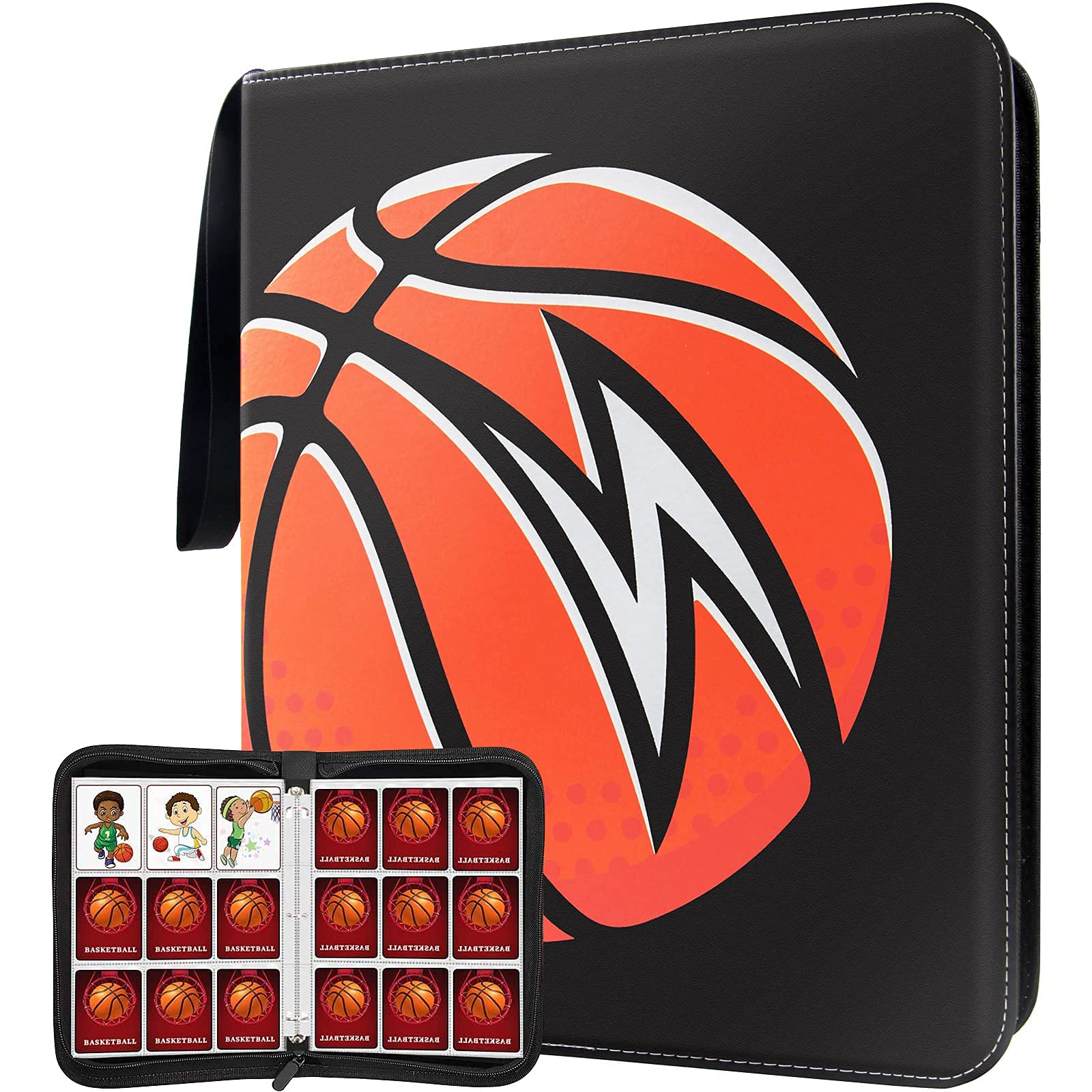 TONESPAC Trading Card Binder 900 pockets Zipper card binder for pokemon cards with Removable Sleeves Card Binder Album Folder Holder for pokemon football yoto yugioh cards packs for boys girls