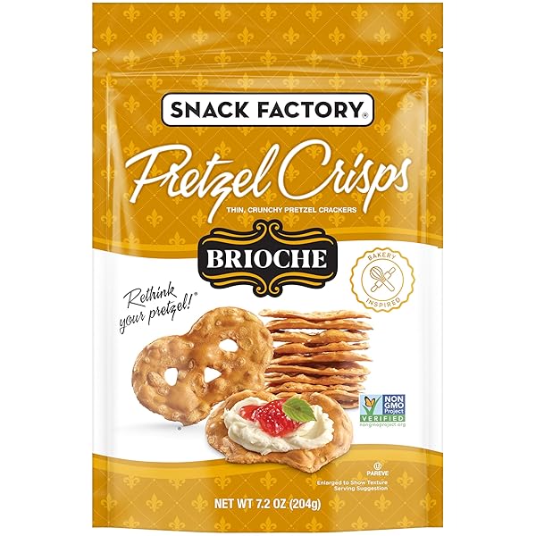 SNACK FACTORY PRETZEL CRISPS BRIOCHE PRETZEL CRACKERS, 7.2...