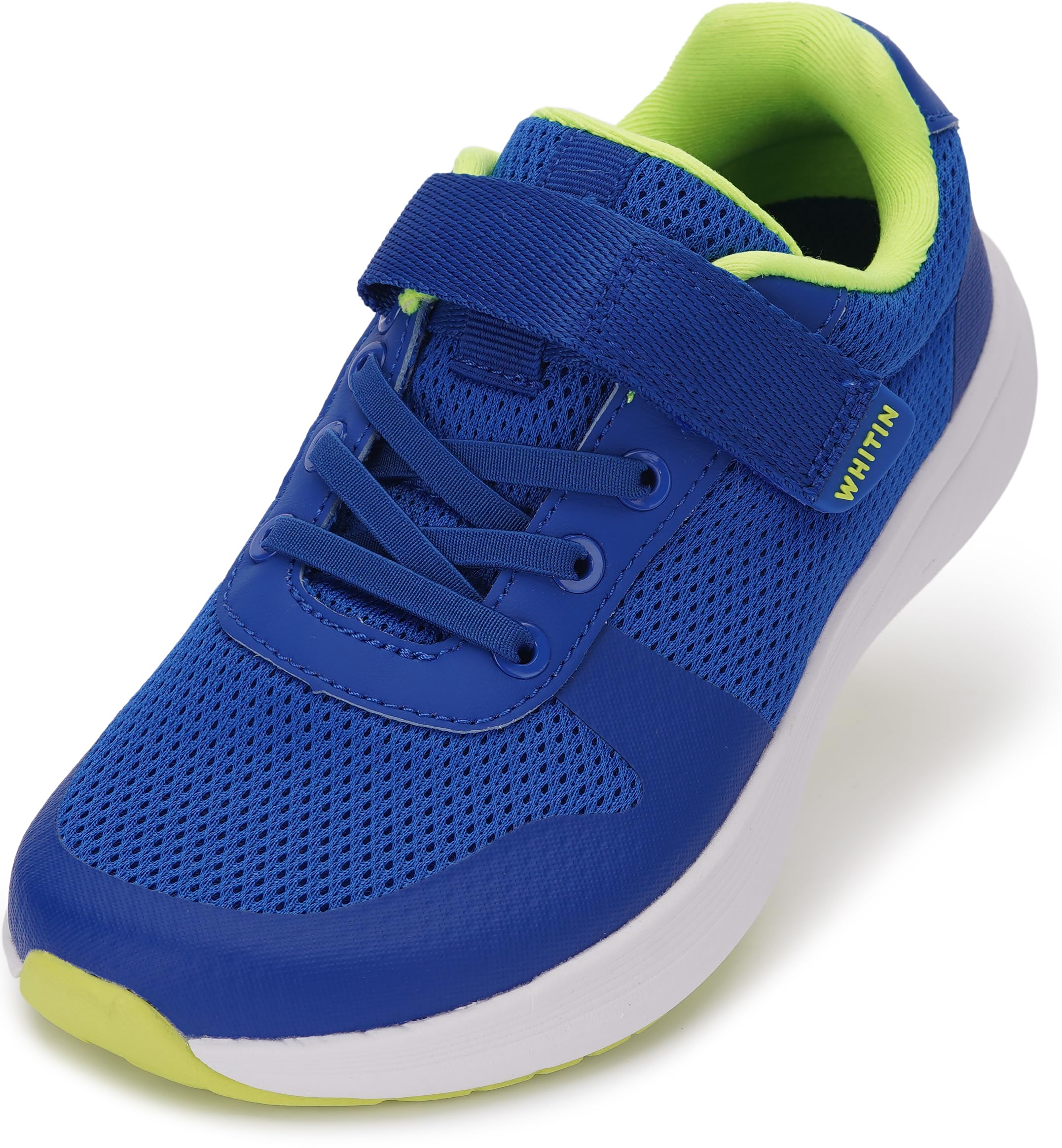 Photo 1 of WHITIN Little Big Kids Zero Drop Running Shoes for Boys Wide Toe Box Tennis Sneakers Training Athletic Size 10.5 School Mesh Breathable Sports Blue 29