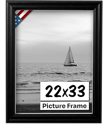 Craig Frames 7171610BKC2233AAC 0.825-Inch Wide Picture/Poster Frame In Wood Grain Finish, 22 By 33