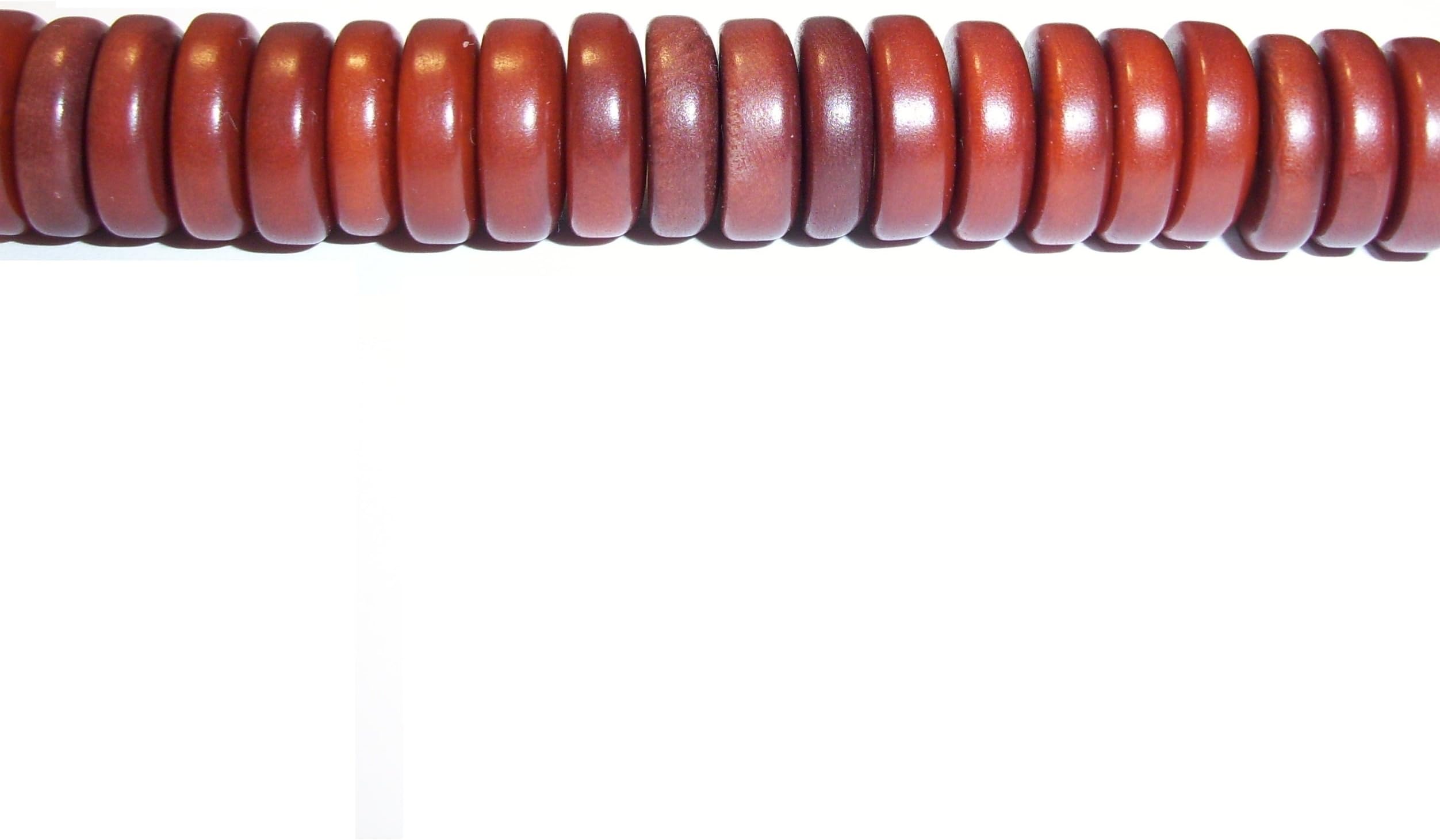 Tagua Nut Rondelle Beads Brown 12mm Package of 20 Beads
