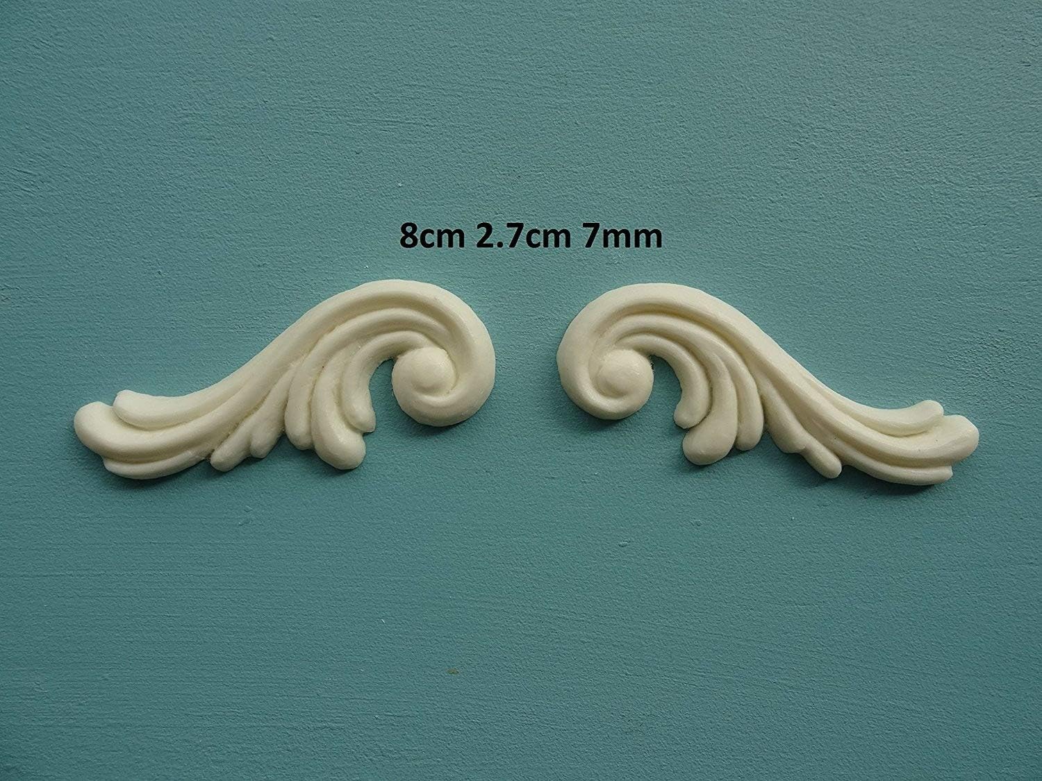 Decorative Georgian Scrolls x 2 Applique onlay Furniture Moulding GS2