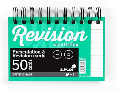 Silvine Luxpad A6 Wirebound Revision & Presentation Cards 50 per Pad 6 x 4
