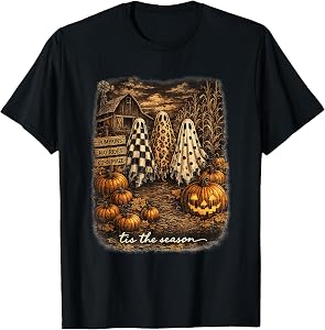 Tis The Season Ghost Trio Vintage Halloween T-Shirt