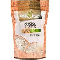 Grain Brain Organic Quinoa flakes (12 ounces) Gluten Free, Vegan plant BAsed , Whole Grain Cereal, Great oatmeal…
