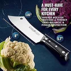 Cutluxe Cleaver Chef Knife – 8" Meat Cleaver