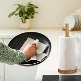 Premier Eco-friendly Kitchen Roll Holder Rubberwood Sturdy Base 31x12x12cm view 4