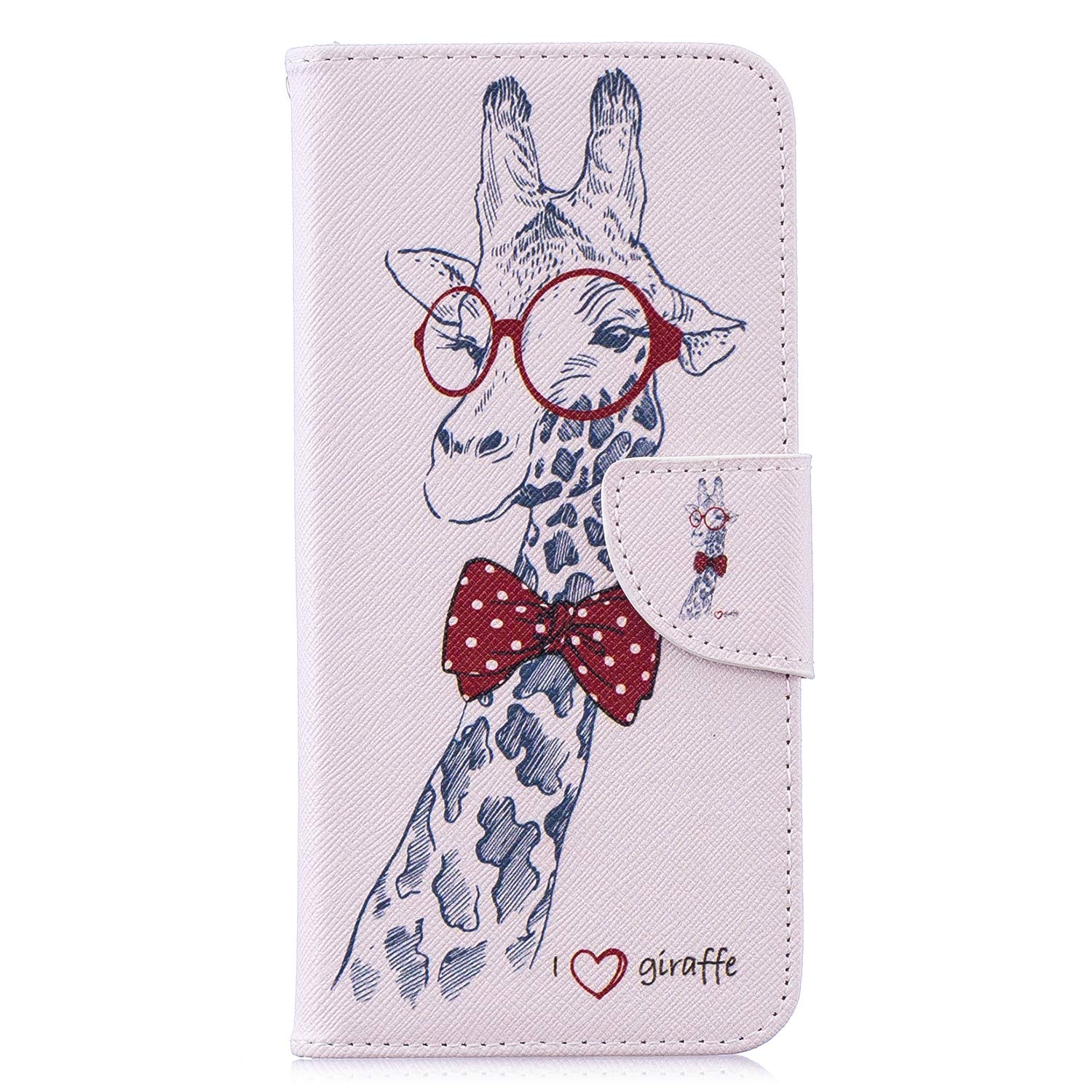 for Huawei Honor 20E Case, Honor 20 Lite Case, Shockproof PU Leather Wallet Flip Phone Case Book Folio with kickstand Card Slots Holder TPU Bumper Slim Fit Magnetic Protective Cover, Giraffe