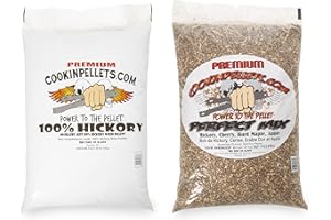 CookinPellets Premium Hickory Grill Smoker Smoking Wood Pellets and Perfect Mix Hickory Cherry, Hard Maple, Apple Wood Pellets, 40 Pound