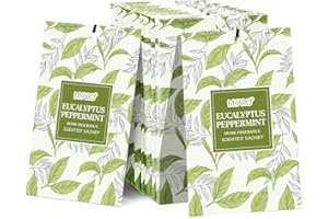 MYARO Eucalyptus Scented Sachets for Drawer and Closet, 12 Pcs Sachets Bags Long-Lasting Air Freshener Fresh Scents, Hanging Potpourri Bags Home Fragrance