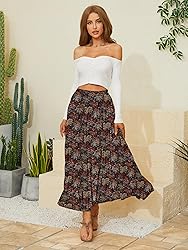 NASHALYLY Women's Chiffon Elastic High Waist