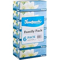 Finetouch Soft Facial Tissues 2 Ply Box of 130 Pack of 6 (780 Facial Tissues Toatal) Family Pack (6)