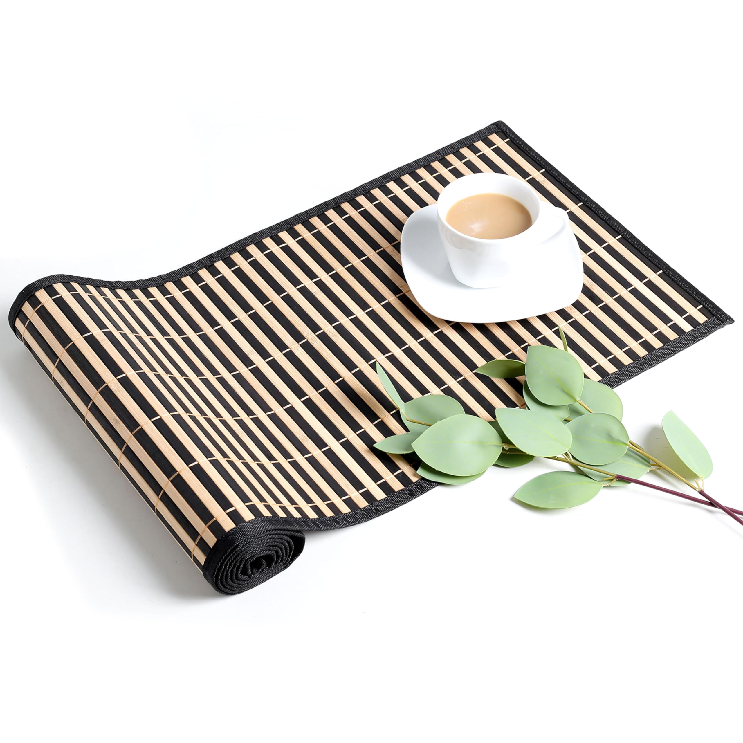 LOVECASA Bamboo Table Runner, 1-Piece Washable [Non-Slip] [Heat-Resistant] for Dining Table, 135x30cm, Brown