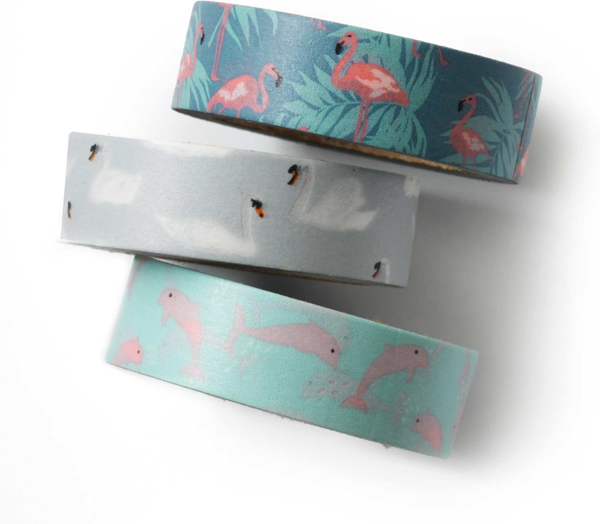 Washi tape set - flamingo - value pack - DIY - packaging - decorative tape - flamingo - swan - dolphin Love My Tapes