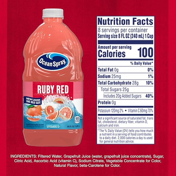 OCEAN SPRAY® RUBY RED GRAPEFRUIT JUICE DRINK, 64 FL OZ BOTTLE