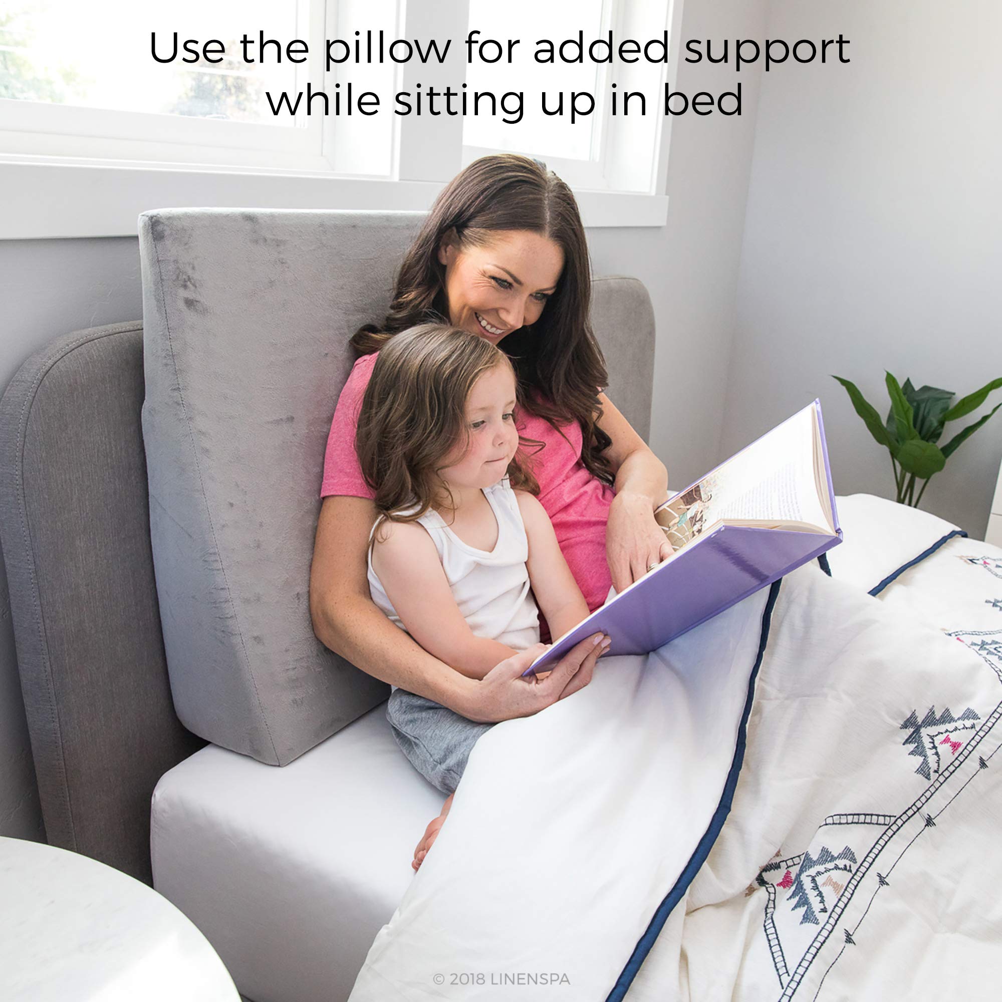 Linenspa Bed Wedge Pillow Hypoallergenic Support And Elevate linenspa bed wedge pillow hypoallergenic support and elevate upper body multipurpose alleviate acid reflux snoring removable velour cover