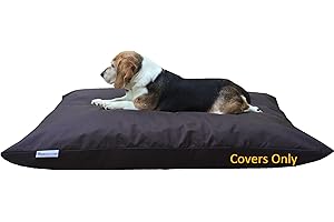Dogbed4less Do It Yourself DIY Pet Bed Pillow Duvet 1680 Nylon Durable Cover and Waterproof Internal case for Dog/Cat at Medium 36"X29" Seal Brown Color - Covers only