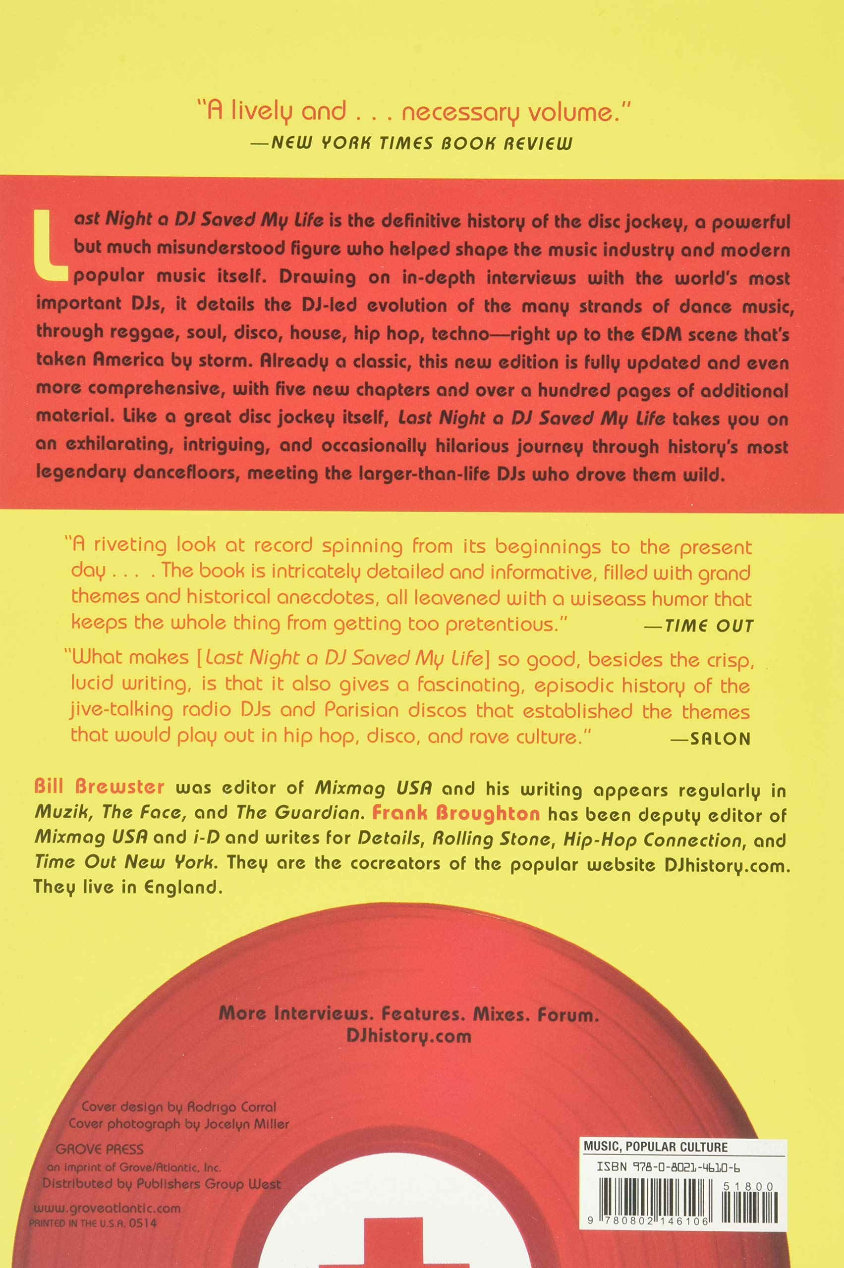 Last Night A Dj Saved My Life The History Of The Disc Jockey Brewster Author Bill Amazon Fr Livres