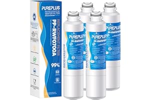 PUREPLUS DA29-00020B Replacement for Samsung DA29-00020A/B, DA29-00020B-1, RF28HMEDBSR, RF263BEAESR, RFG297HDRS, HAF-CIN/EXP, RF4287HARS, RF28HFEDBSR, 469101, RWF0700A Refrigerator Water Filter, 4PACK