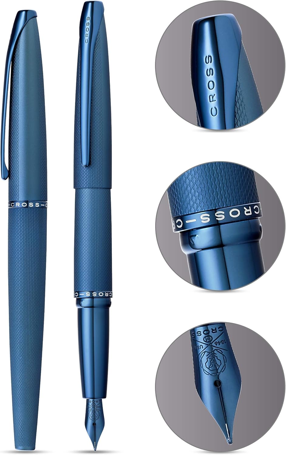 ATX Sandblasted Dark Blue Fountain Pen BigaMart