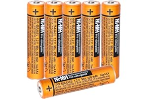 EOCIK HHR-65AAABU 630mAh NI-MH Rechargeable AAA Battery for Panasonic 1.2V AAA Rechargeable Battery for Cordless Phones (630-4pcs)