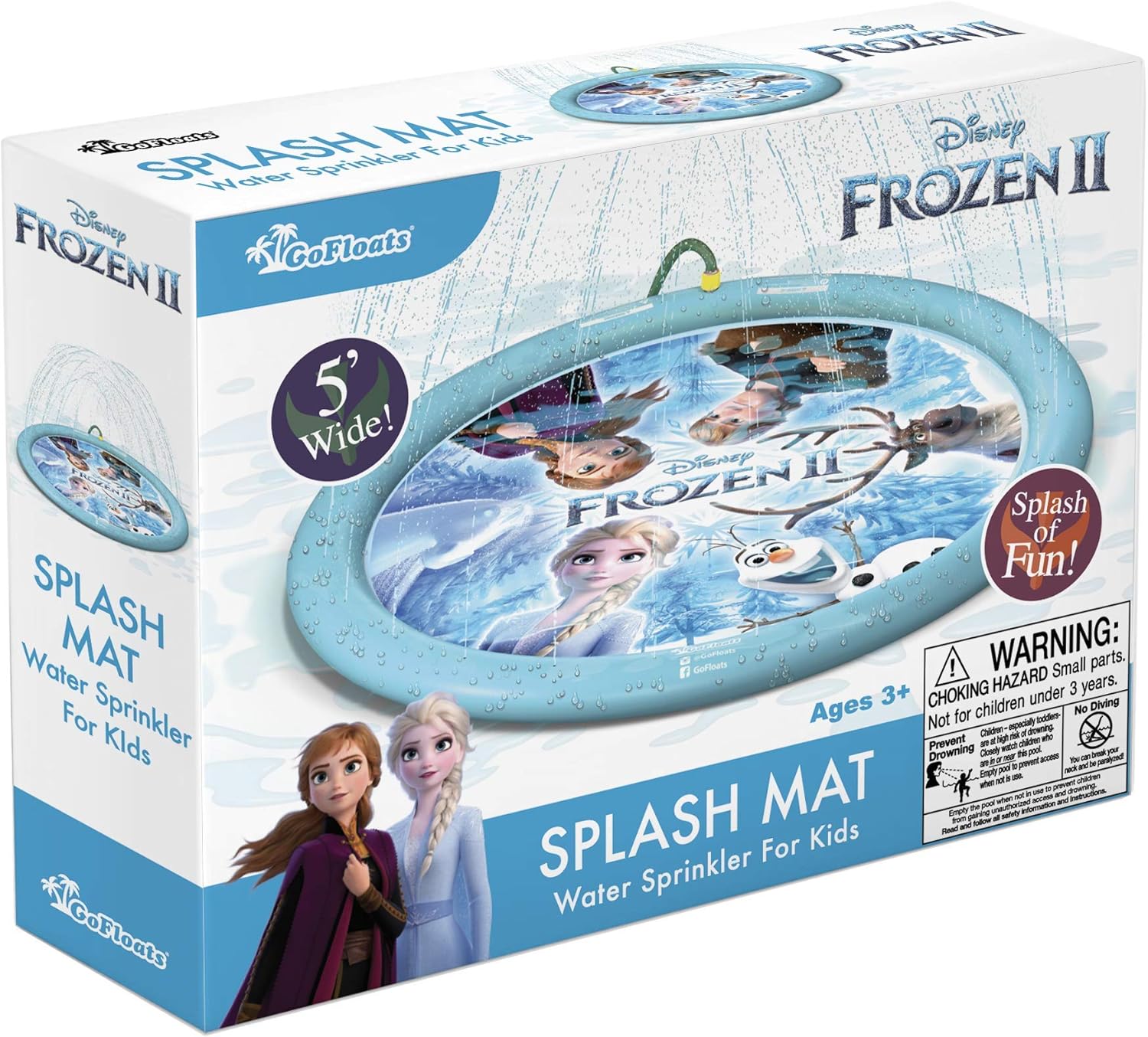 GoFloats Disney Frozen 2 Splash Mat, Blue (DIS-Splash-Frozen): Sports & Outdoors