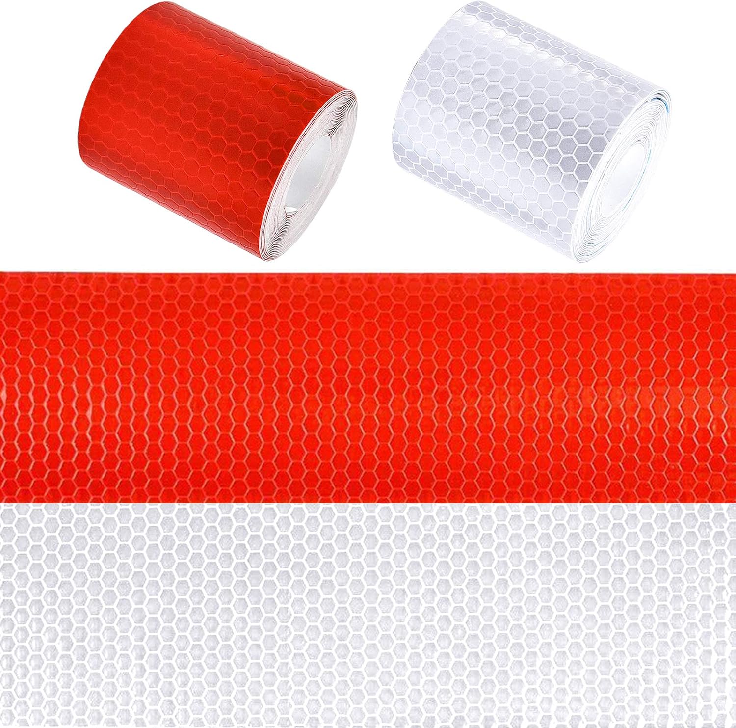 Skyzone 2PCS 5cm x 3 Meters Reflective Tape Warning Tape Reflector Tape Security Marking Tape Self-Adhesive High Visibility Stickers for Bicycles Vehicles Cars Motorcycles Night Activity - Image 4