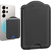 Fjdcslwx Compatible with Magsafe Wallet Magnetic Card Holder - Phone Wallet for Samsung Galaxy S25 Series,for iPhone 17/16/15/14/13/12 Series for Women Men for Apple Mag RFID Magnet Fit 3 Cards,Black