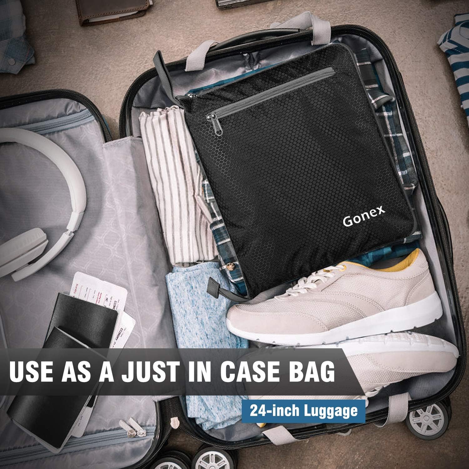 Gonex 150L Large Foldable Travel Duffle Bag with Shoes Compartment - Image 5