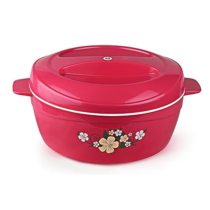 Cello Roti Plus Plastic Casserole with Lid, 1.5 Liters, Pink