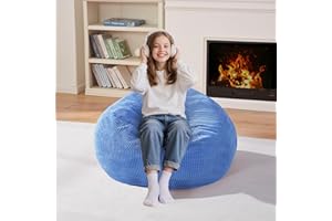 Homguava Bean Bag Chair,Teardrop Bean Bags for Teens Beanbag Chair with Memory Foam Filled and Ultra Soft Corduroy Cover for 