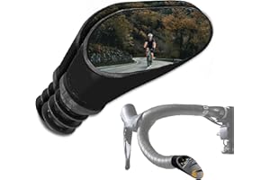 Sprintech Swiss-Made Convex Chrome-Plated Bike Mirror for Drop Bars – Hand-Finished, Adjustable, Reflective Surface, Durable ABS Housing, Universal Fit for Enhanced Rear Visibility (Black, Pair)