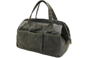 13-inch Tool Bag, Heavy Duty Wide Mouth Water-Resistant Tool Bag, Tool Tote with Handle for Tools, Wrenches, Screwdrivers (13