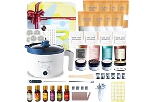 KQU Candle Making Kit for Candles, Home DIY Candle Wax Kit with Glass Jars for Adult, Candle Maker Kit with Wax Melter for Art & Craft