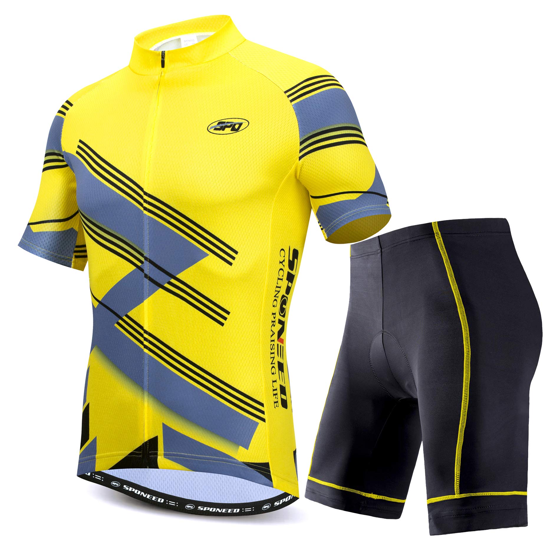 Cycle Men Jersey and Padded Shorts Sets Team Bike