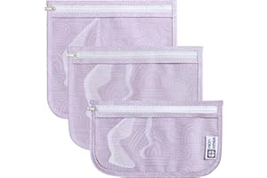 HIONXMGA TSA Approved Toiletry Bag, Set of 3 Clear Travel Bag with Zipper, Quart Size Airline Compliant, Waterproof Makeup Cosmetic Bag for Women, Baby Diaper Bag Organization, Desert Boho