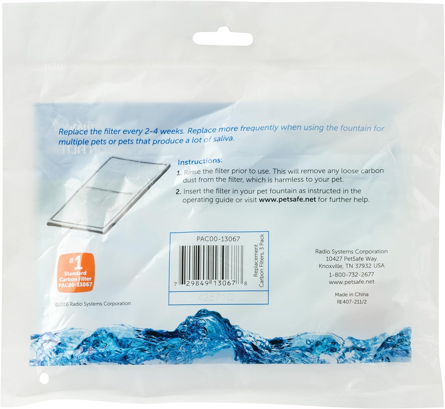 Pet Supplies : PetSafe Drinkwell Replacement Carbon Filter, Dog and Cat Water Fountain Filters : Pet Self Waterers : 