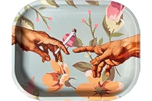 Rolling Tray “Floral Hands” 5.5” x 7" Tobacco Smoke Accessories - Tray God