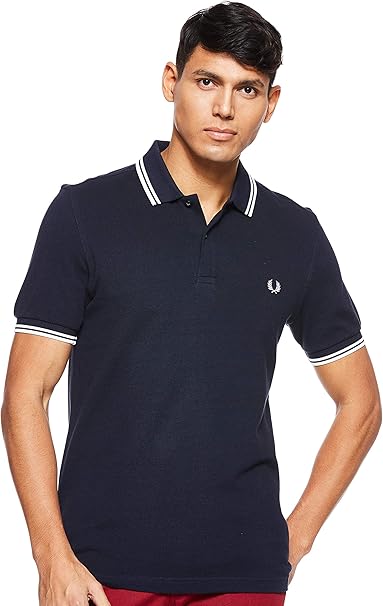 fred perry polo negro y amarillo