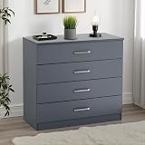Seconique Dakota 4 Drawer Chest in Dark Grey view 4